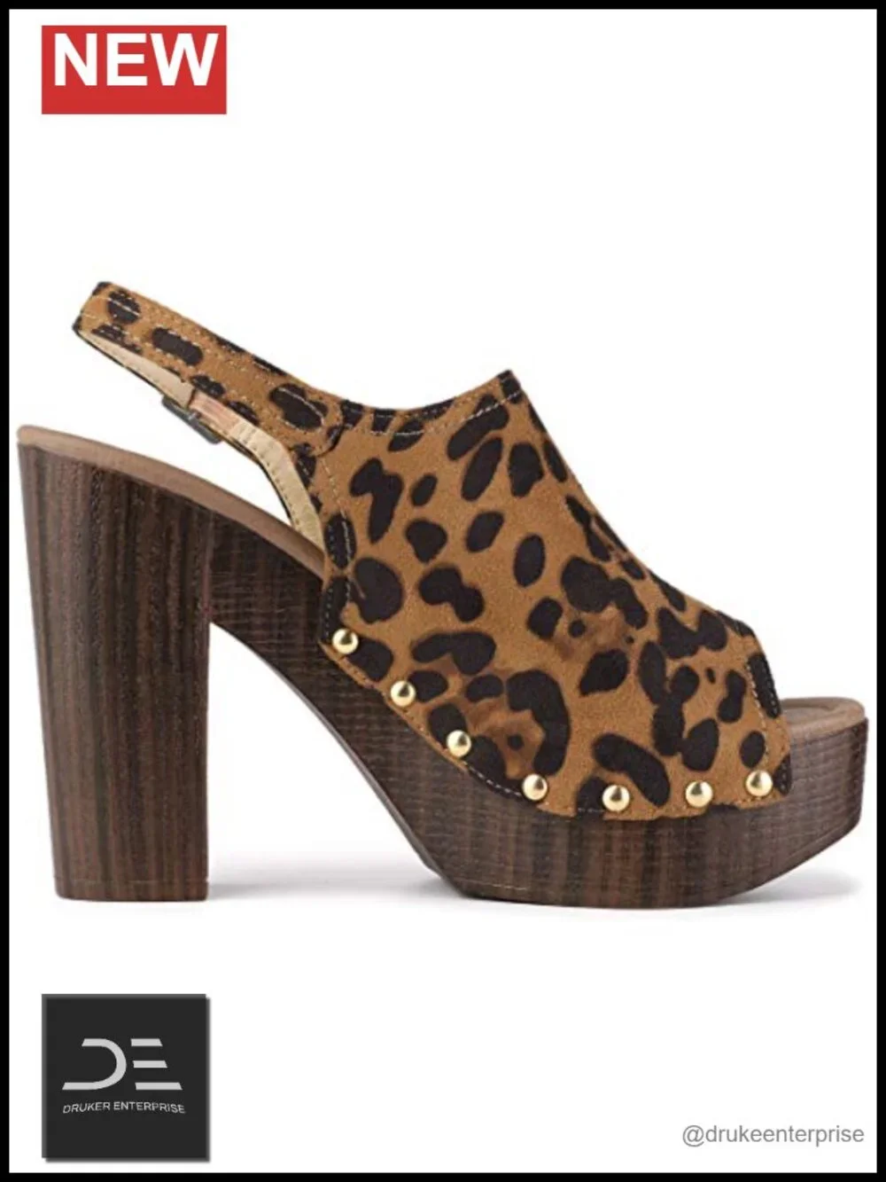 Faux Suede Open Toe Slingback Platform Chunky Heel Sandals